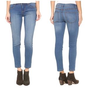 Free People Roller Crop Skinny Jeans Lou Blue